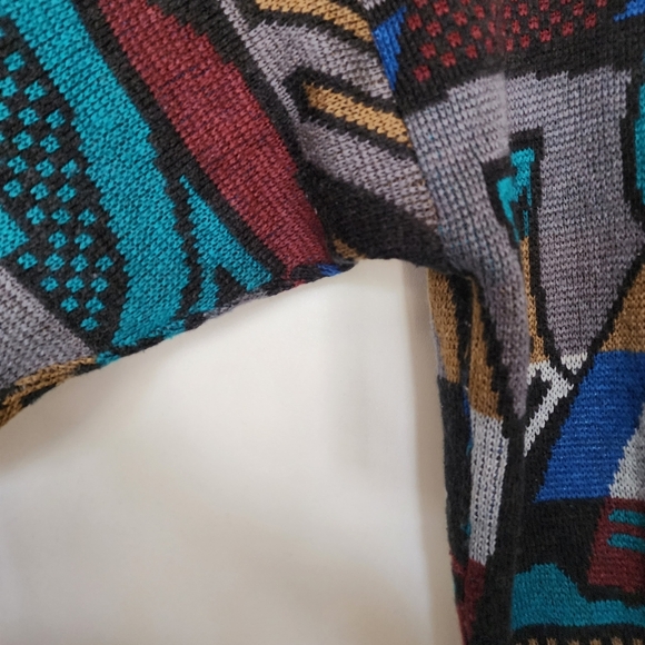 Vintage abstract cosby knit sweater - Picture 7 of 7